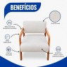 Poltrona Decorativa Kiara Linho Bege