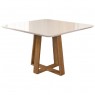 Mesa Avulsa em Madeira Quadrada 0,90m Vidro Off White Bali Mel