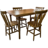 Conjunto de Mesa Madeira 1,20m com 4 Cadeiras Corupixá Amêndoa Fosca