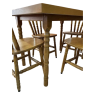 Conjunto de Mesa Madeira 1,20m com 4 Cadeiras Corupixá Amêndoa Fosca