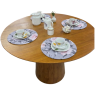 Mesa Redonda de Jantar Avulsa 1,10m Tampo de Madeira Cone Mel