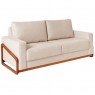 Sofá Living 3 Lugares D33 2,00m Rony 630 Lateral Madeira Linho Bege