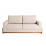Sofá Living 3 Lugares D33 2,00m Rony 630 Lateral Madeira Linho Bege
