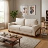 Sofá Living 3 Lugares D33 2,00m Rony 630 Lateral Madeira Linho Bege