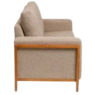 Sofá Living 3 Lugares D33 2,00m Rony 630 Lateral Madeira Linho Bege
