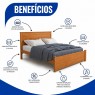 Cama Casal Madeira 1,40m Essenza Peseira Fechada Mel