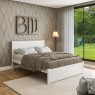 Cama Queen Madeira 1,60m Essenza Peseira Fechada Laca Branca