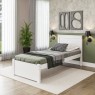 Cama Solteiro de Madeira 0,90m Essenza Peseira Fechada com Cama Auxiliar Laca Branca