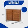 Comoda Madeira 10 gavetas 1,40m Camponesa Imbuia Claro