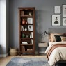 Estante de Livros Alta Madeira Lateral X Camponesa 0,60m Design Arredondado Imbuia Claro