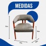 Poltrona Decorativa Karina Costas Madeira Bouclé Guarulhos Verde