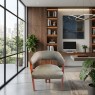 Poltrona Decorativa Karina Costas Madeira Bouclé Guarulhos Verde