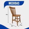 Conjunto de Mesa Redonda Madeira 0,90m com 4 Cadeiras Corupixá Amêndoa Fosca