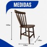 Conjunto de Mesa Corupixá 1,20m Tampo de Madeira com 4 Cadeiras Torneadas Imbuia