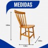Conjunto de Mesa Corupixá 1,20m Tampo de Madeira com 4 Cadeiras Torneadas Imbuia
