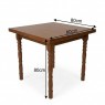 Conjunto de Mesa de Madeira Quadrada 0,80m com 4 Cadeiras Corupixá Amêndoa Fosco