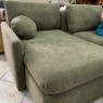Sofá Cama Retrátil Sem Caixa Molas Ensacadas 2,20m Pillow 18cm Noruega 2 Almofadas Bouclé Verde