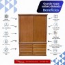 Armário Boleado larg. 1,60m 2 portas de correr alt. 2,38m
