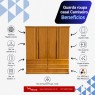 Guarda-Roupa Casal Madeira 4 Portas de Abrir 2,00m 6 Gavetas Camiseiro
