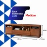 Rack 2 Portas 1 Gaveta Lisa 2,00m Esmeralda Imbuia Claro