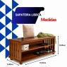 Banco Sapateira Lisboa 0,93m Imbuia Claro