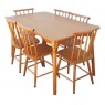 Conjunto de Mesa em Madeira Brisamar 1,40m com 6 Cadeiras Mel
