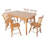 Conjunto de Mesa em Madeira Brisamar 1,40m com 6 Cadeiras Mel