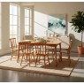 Conjunto de Mesa em Madeira Brisamar 1,40m com 6 Cadeiras Mel