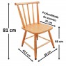 Conjunto de Mesa em Madeira 1,40m Brisamar com 4 Cadeiras Mel