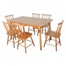 Conjunto de Mesa em Madeira Brisamar 1,40m com 6 Cadeiras Mel