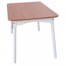 Conjunto de Mesa em Madeira 1,40m Brisamar com 6 Cadeiras Laca Branco/Mel