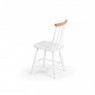 Conjunto de Mesa em Madeira Quadrada 0,80m Brisamar com 4 Cadeiras Laca Branco/Mel