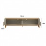Rack TV 75 Polegadas Arrendondado 2 Portas 2 Gavetas 1,60m Patrícia Off White/Cinamomo