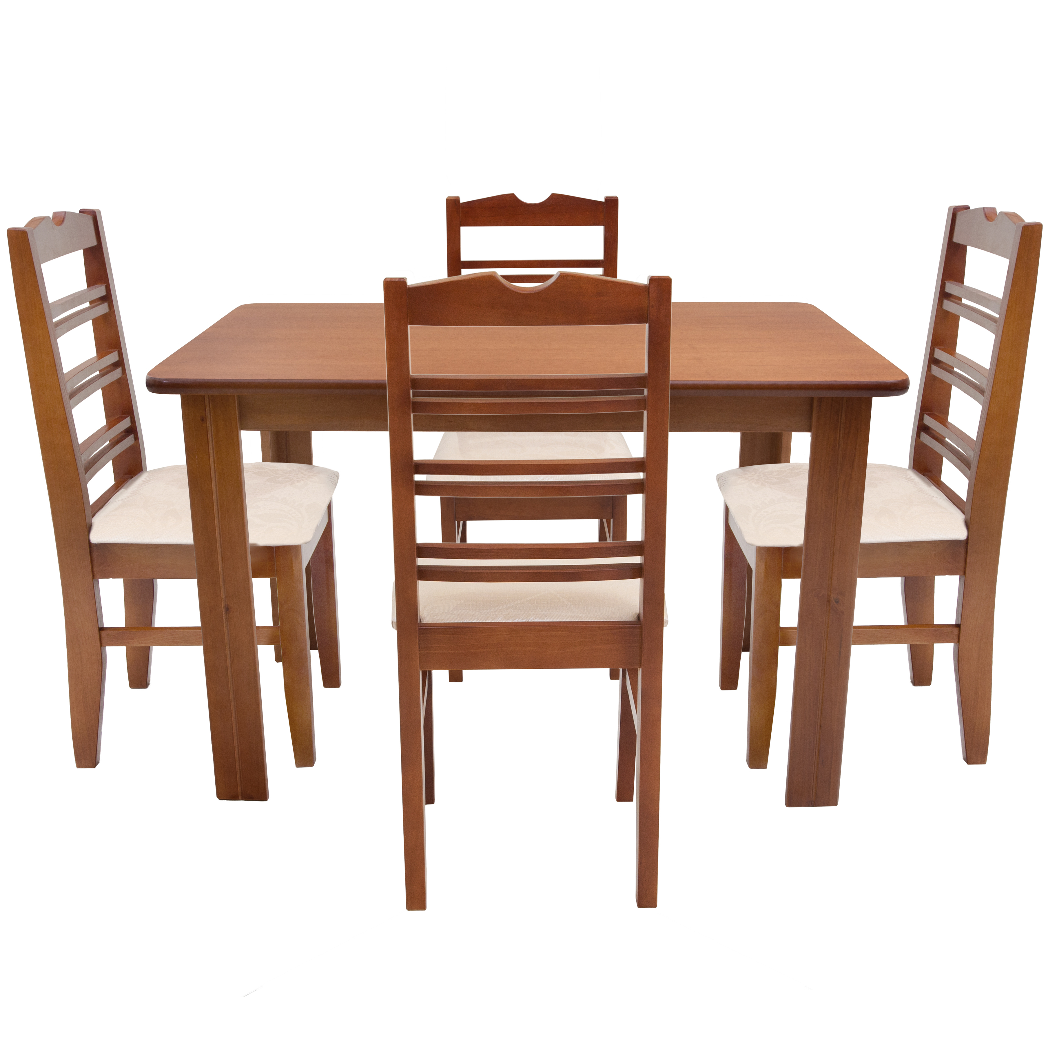 Conjunto de Mesa Madeira NR 1,20m com 4 Cadeiras Nair Imbuia