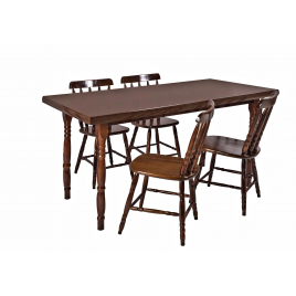 Conjunto de Mesa Madeira 1,20m com 4 Cadeiras Corupixá Imbuia