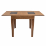 Conjunto de Mesa Mix Extensível 0,75-1,35m Tampo de Madeira com Vidro Preto com 4 Cadeiras Tina Diversos Tecidos Imbuia