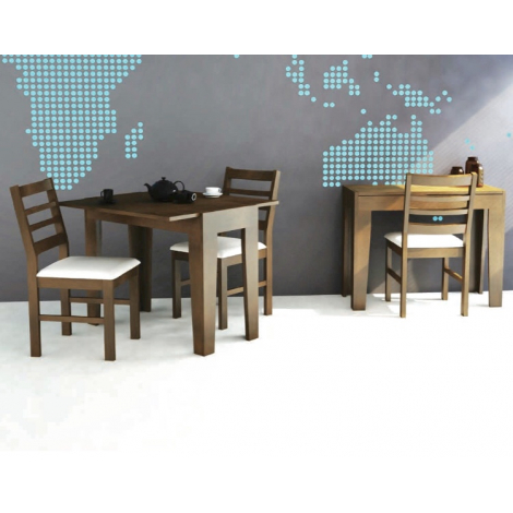Conjunto de Mesa Aparador Top Extensível 0,45-0,76x1,10m Tampo de Madeira com 2 Cadeiras Top Diversos Tecidos Imbuia