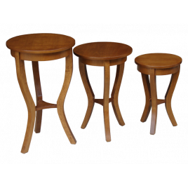 Conjunto de Mesa de Apoio 3 Peças Imbuia