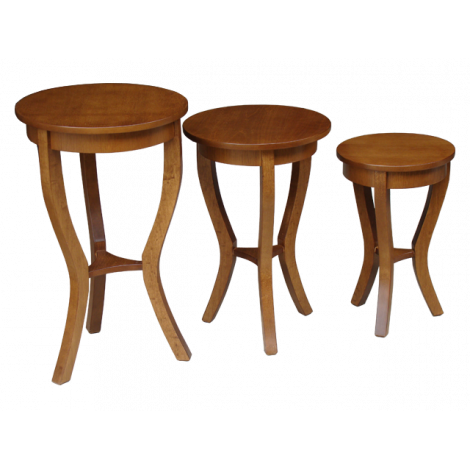 Conjunto de Mesa de Apoio 3 Peças Imbuia