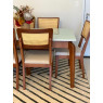 Conjunto de Mesa Premium 1,60m Tampo Laca Branca Vidro Branco com 6 Cadeiras Tela