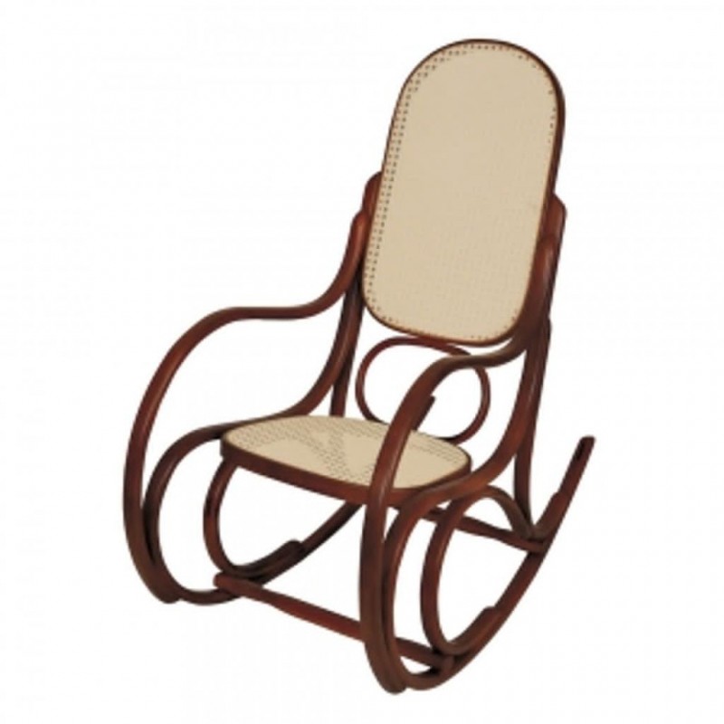 Cadeira de Balanço Madeira Austríaca com Palha Cadeira de Balanço Madeira Austríaca com Palha