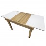 Conjunto de Mesa Esthelita Extensível 1,10-1,60m Vidro Fendi com 4 Cadeiras Sílvia