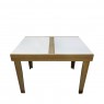 Conjunto de Mesa Esthelita Extensível 1,10-1,60m Vidro Fendi com 4 Cadeiras Milão