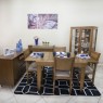 Conjunto de Mesa Esthelita Extensível 1,10-1,60m Tampo de Madeira com 6 Cadeiras Milão Diversos Tecidos Imbuia