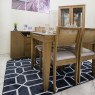 Conjunto de Mesa Esthelita Extensível 1,10-1,60m Vidro Fendi com 4 Cadeiras Sílvia