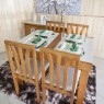 Conjunto de Mesa Londres Extensível 1,10-1,70m Vidro Preto/Branco com 4 Cadeiras Londres Diversos Tecidos Imbuia