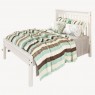 Cama Casal Madeira 1,40m Primavera Laca Branca