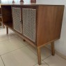 Buffet 2 Portas Palhinha 1,40m Tampo de Madeira Paris Imbuia