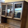 Buffet Milano 3 Portas 3 Gavetas 1,36m Puxador Bolinha/Reto de Madeira Imbuia Clara