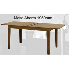 Mesa em Madeira Extensível Tampo Madeira 1,40-2,00m Esther